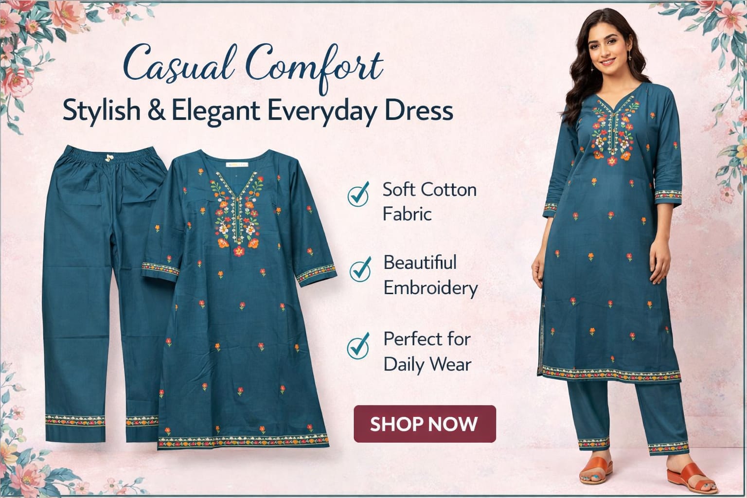 SKY PETAL BLUE - CASUAL DRESS